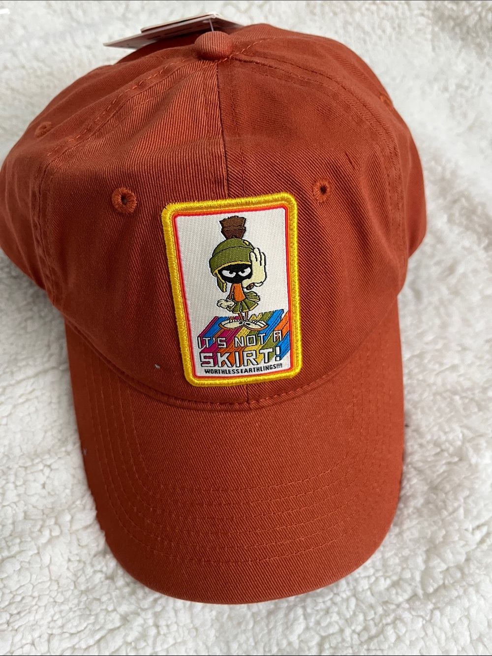 Looney Tunes Marvin the Martian It's Not A Skirt Patch Dad Hat Terracotta